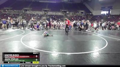 41-43 lbs Round 1 - Gavin Staples, Pueblo County Wrestling Club vs Sawyer Busch, Ellicott Metro District Thunderhawks Wrestling Club