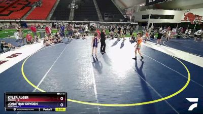 80 lbs Round 2 (8 Team) - Kyler Alger, Oregon vs Jonathan Dryden, Montana