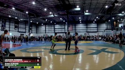 113 lbs Round 3 (6 Team) - Evan Durand, HEADHUNTERS vs Jackson Robbins, GREAT NECK WRESTLING CLUB - GREEN