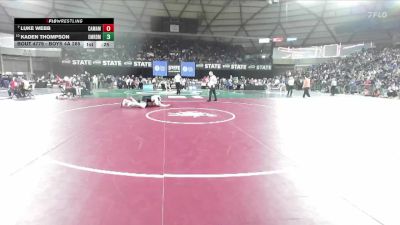 Boys 4A 285 lbs Cons. Round 5 - Luke Webb, Camas vs Kaden Thompson, Emerald Ridge