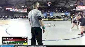 Girls 235 lbs Semifinal - Madisen Pillers, Newport (Girls) vs Faith Tarrant, Prairie (Girls)