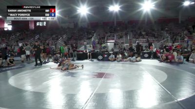 120 lbs Champ. Round 2 - Sarah Amonette, Orange Fire vs Macy Fordyce, Central Indiana Academy Of Wrestling