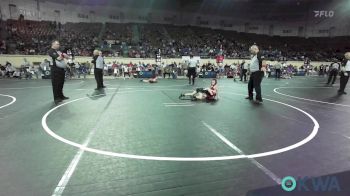 61 lbs Round Of 32 - Hunter Estraca, Mustang Bronco Wrestling Club vs Gabriel Shuemake, Poteau Youth Wrestling Academy