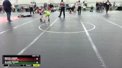 52 lbs Round 2 - Bryce Leiker, University Hawks vs Blaise Mahan, Gladiators