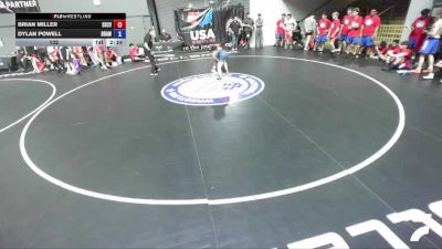 132 lbs Brian Miller, SCVWA - Santa Clara Valley Wrestling Association vs Dylan Powell, BAWA-Bay Area Wrestling Association