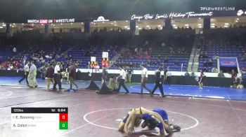 120 lbs Prelims - Eli Bonning, Essex vs Angel Colon, Newtown