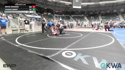 130 lbs Final - Bryce Rodgers, Raw Wrestling Club vs Chance Dewey, Tulsa Blue T Panthers