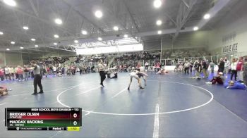 113 lbs Champ. Round 2 - Maddax Hacking, 4A - Uintah vs Bridger Olsen, Syracuse