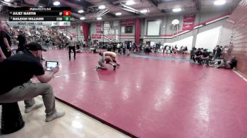 125 lbs 7th Place Match - Juliet Martin, Newbury Park vs Baileigh Williams, Centennial