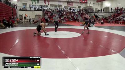 150 lbs Cons. Round 2 - Lane Kieffer, Dubuque Hempstead vs Finn O`Toole, Iowa City, Liberty