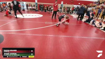 62-65 lbs Round 5 - Ryker Hanson, Platte Valley Jr. Wrestling vs Bason Kramer, Eaton WC