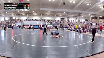 Girls 132 lbs Quarterfinal - Laura Gupton, Independence High School vs Hannah Parrish, Maryville High School