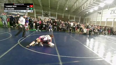 110 lbs 5th Place Match - Aja Walden, Defiant Wrestling Club vs Camree Wise, Shootbox Wrestling Club