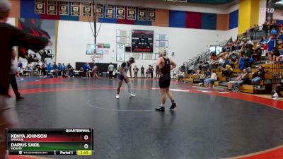 190 lbs Quarterfinal - Kenya Johnson, Sprague vs Darius Sakil, McNary