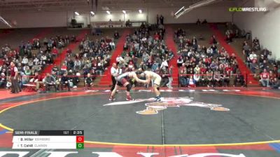 285 lbs Semifinal - Billy Miller, Edinboro University vs Toby Cahill, Clarion University