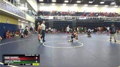 133 lbs Champ. Round 2 - Mark Ramirez, Modesto Junior College vs Marcus Mireles, Delta College