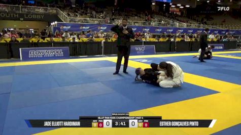 Jade Elliott Hardiman vs Esther Gonçalves Pinto 2026 Pan Kids Jiu-Jitsu IBJJF Championship