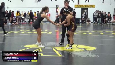 109 lbs Champ. Round 2 - Kealonie Vega, Gannon vs Tehani Soares, Indiana Tech University