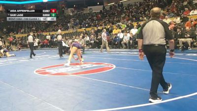 140 Class 1 lbs Cons. Semi - Aida Appenfeller, Kearney vs Sam Lage, Blair Oaks