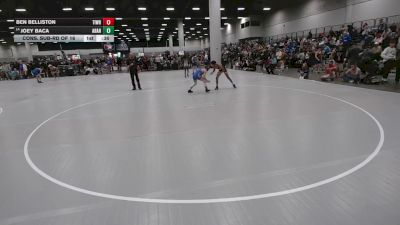 120 lbs Cons. Sub-rd Of 16 - Joey Baca, Atrisco Heritage Academy High School Wrestling vs Ben Belliston, Timpanogos Wrestling