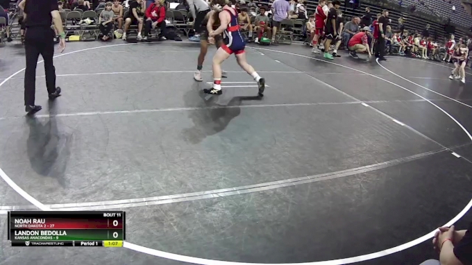 125 lbs Finals (8 Team) - Landon Bedolla, Kansas Anacondas vs Noah Rau ...