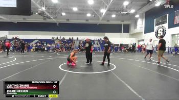 145 lbs Round 3 - Junting Zhang, Portola High School Wrestling vs Chloe Nielsen, Chaparral