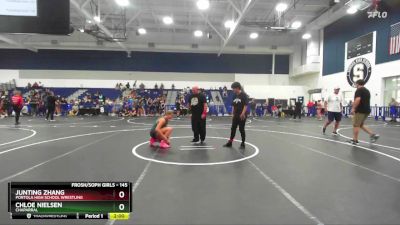 145 lbs Round 3 - Junting Zhang, Portola High School Wrestling vs Chloe Nielsen, Chaparral