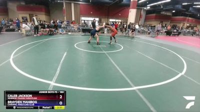 160 lbs Cons. Round 2 - Caleb Jackson, Warrior Trained Wrestling vs Brayden Manibog, Cardinal Wrestling Club