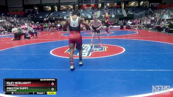 6A-126 lbs Quarterfinal - Riley McElligott, Lassiter H.S. vs Preston ...