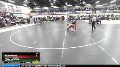 285 lbs Cons. Round 2 - Ayden Friese, Concordia-Moorhead vs Colin Jackson, Wheaton (IL)