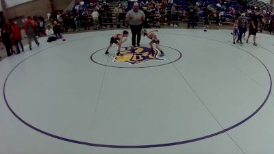 8U Boys - 49 lbs Cons. Round 1 - Leo Brumfield, Avon Wrestling Club vs Zaylen Patton, Apache Wrestling Club