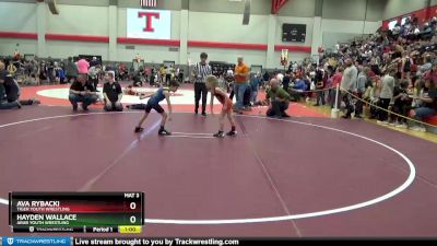 50 lbs Cons. Round 2 - Ava Rybacki, Tiger Youth Wrestling vs Hayden Wallace, Arab Youth Wrestling
