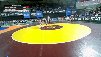 Girls 1B/2B/1A 170 Champ. Round 2 - Sonia Mendoza, Granger (Girls) vs Addison Brown, Okanogan (Girls)