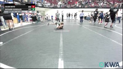 55 lbs 3rd Place - Caleb Boyd, Harrah vs Giovanni Gonzales, Standfast