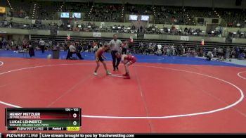 102 lbs Cons. Round 2 - Lukas Lehnertz, Wabasha-Kellogg-Alma-Pepin vs Henry Metzler, De Pere Redbirds Youth