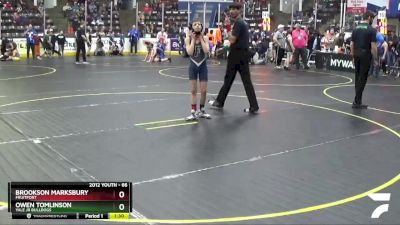 66 lbs Quarterfinal - Brookson Marksbury, Fruitport vs Owen Tomlinson, Yale Jr Bulldogs