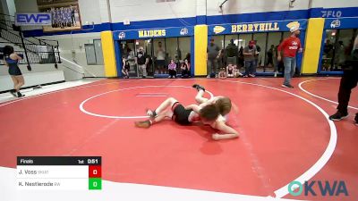 85 lbs Final - Josey Voss, Skiatook Youth Wrestling vs Keller Nestlerode, Bristow Wrestling