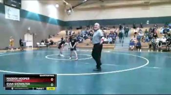 90 lbs Quarterfinal - Maddox Hooper, Zionsville Middle vs Evan Showalter, Zionsville West Middle