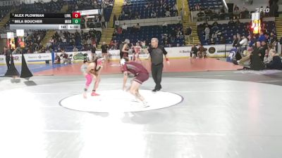 126 lbs Consolation - Alex Plowman, Lowell vs Mila Boucher, Middleborough