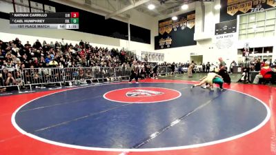 132 lbs 1st Place Match - Nathan Carrillo, St. John Bosco vs Cael Humphrey, Sultana