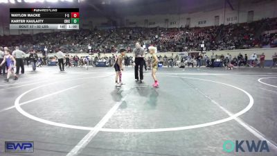52 lbs Round Of 16 - Waylon Macke, F-5 Grappling vs Karter Kaulaity, Chickasha Wrestling