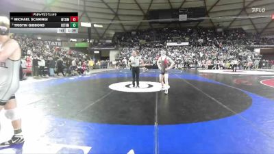 Boys 4A 138 lbs Champ. Round 1 - Michael Scaringi, Mt. Si vs Tristin Gibbons, Bethel
