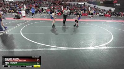 110 lbs Cons. Round 3 - Carson Grapa, Deforest Gold Medal Wrestling vs Reid Nicklay, LAW