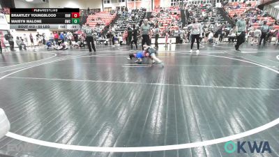 55 lbs Quarterfinal - Brantley Youngblood, Raw Wrestling Club vs Maisyn Malone, Bartlesville Wrestling Club