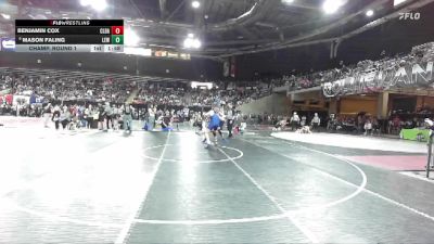 157 lbs Champ. Round 1 - Mason Faling, Lewiston vs Benjamin Cox, Caldera