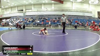 80 lbs Round 3 (6 Team) - Landon Burkett, Dragon Wrestling Club vs Klayton Mikesell, Webo Wrestling Club