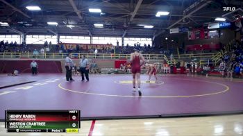 132 lbs Quarterfinal - Henry Raben, Evansville Mater Dei vs Weston Crabtree, Gibson Southern