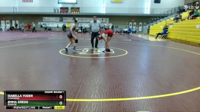 125 lbs Champ. Round 1 - Isabella Yoder, Clackamas vs Emma Gregg, Glencoe