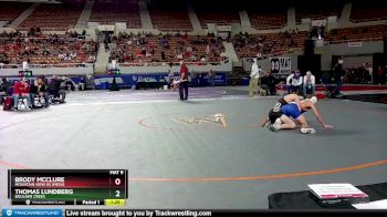 D1-132 lbs Champ. Round 1 - Thomas Lundberg, Boulder Creek vs Brody McClure, Mountain View Hs (Mesa)