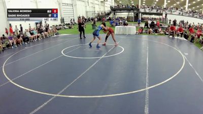 115 lbs Valeria Moreno, Arkansas Red vs Sadie Rhoades, Utah